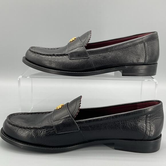 NEW Tory Burch Women’s Classic Goat Leather Loafers Black Size 7.5M - Picture 2 of 10
